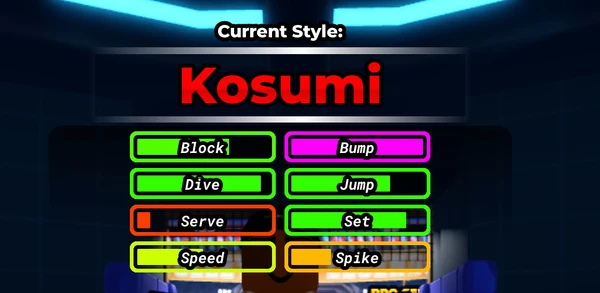 Kosumi style in Volleyball Legends